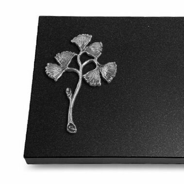 Metallornament "Aluminium Ginkgozweig 1"
