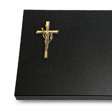 Metallornament "Bronze Kreuz mit Ähren"