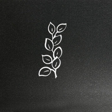 Sandstrahl-Ornament "Blätterzweig"