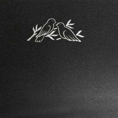 Sandstrahl-Ornament "Vogelpaar"