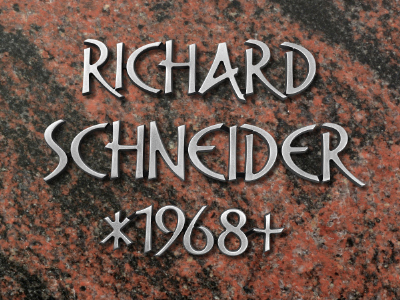 Metallinschriften "MA12"