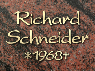 Metallinschriften "MB2"