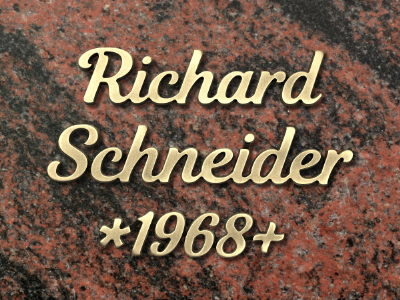 Metallinschriften "MB4"