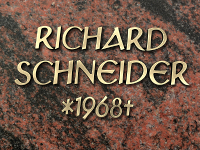 Metallinschriften "MB6"