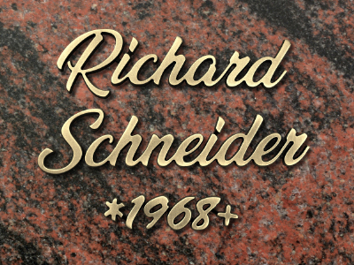 Metallinschriften "MB8"